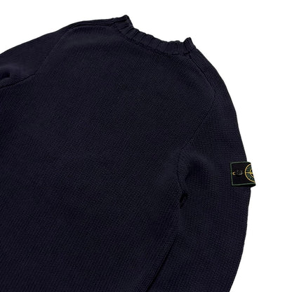 Stone Island 1998 Navy Knit Pullover | Medium, Navy