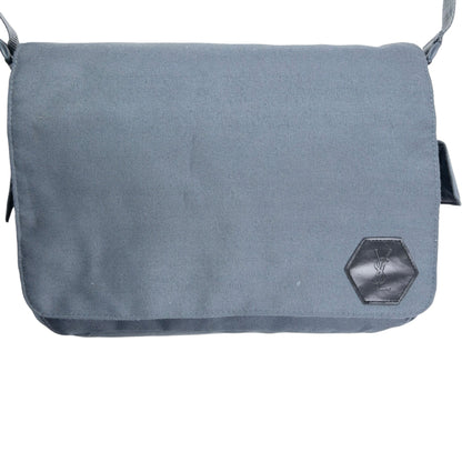Vintage 2000s YSL Yves Saint Laurent Crossbody Messenger Bag | O/S, Grey