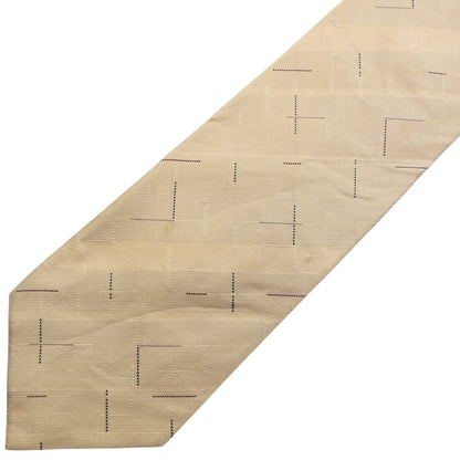 Vintage Issey Miyake Pattern Silk Tie | O/S, Beige