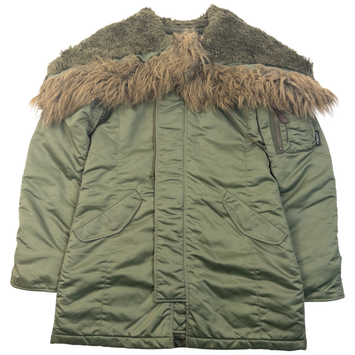 Vintage 90s Hysteric Glamour Fur Hood Cape Jacket Womens Size M | Medium, Green