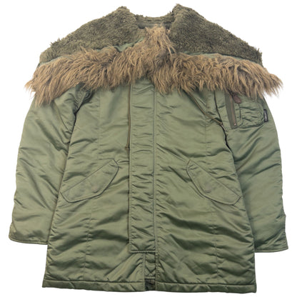 Vintage 90s Hysteric Glamour Fur Hood Cape Jacket Womens Size M | Medium, Green