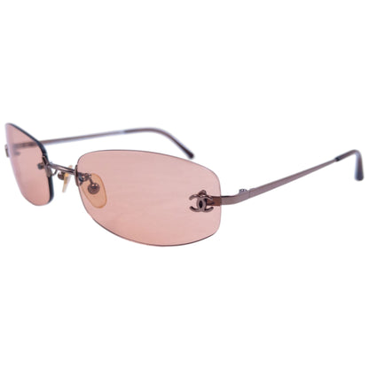 Vintage 2000s Chanel Rimless Sunglasses | O/S, Orange