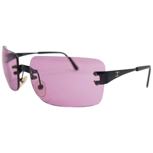 Vintage 2000s Chanel Rimless Sunglasses | O/S, Black