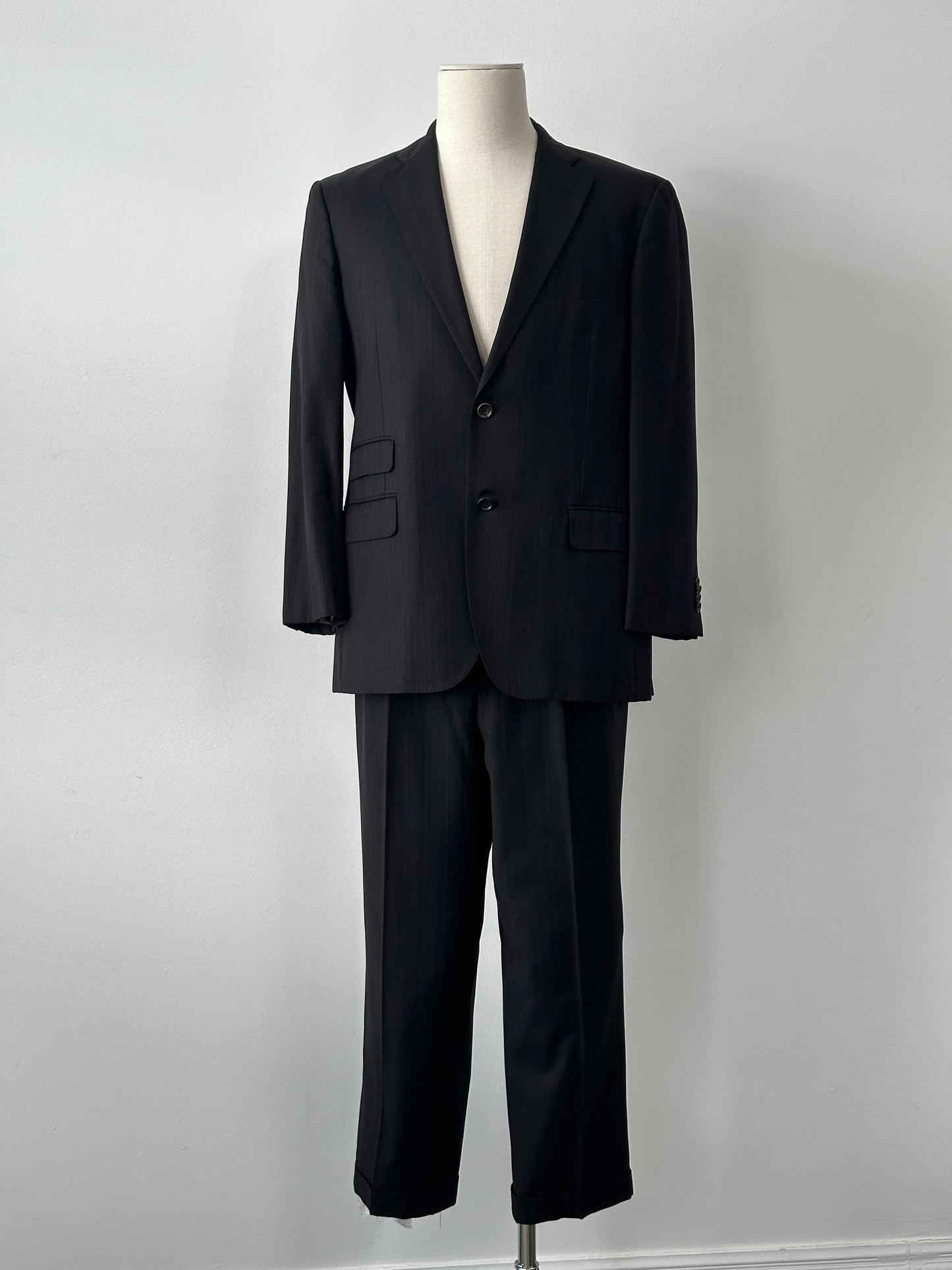 Loro Piana x Visaruno 1990s Pure Wool Single Breasted Suit - 42S/W34
