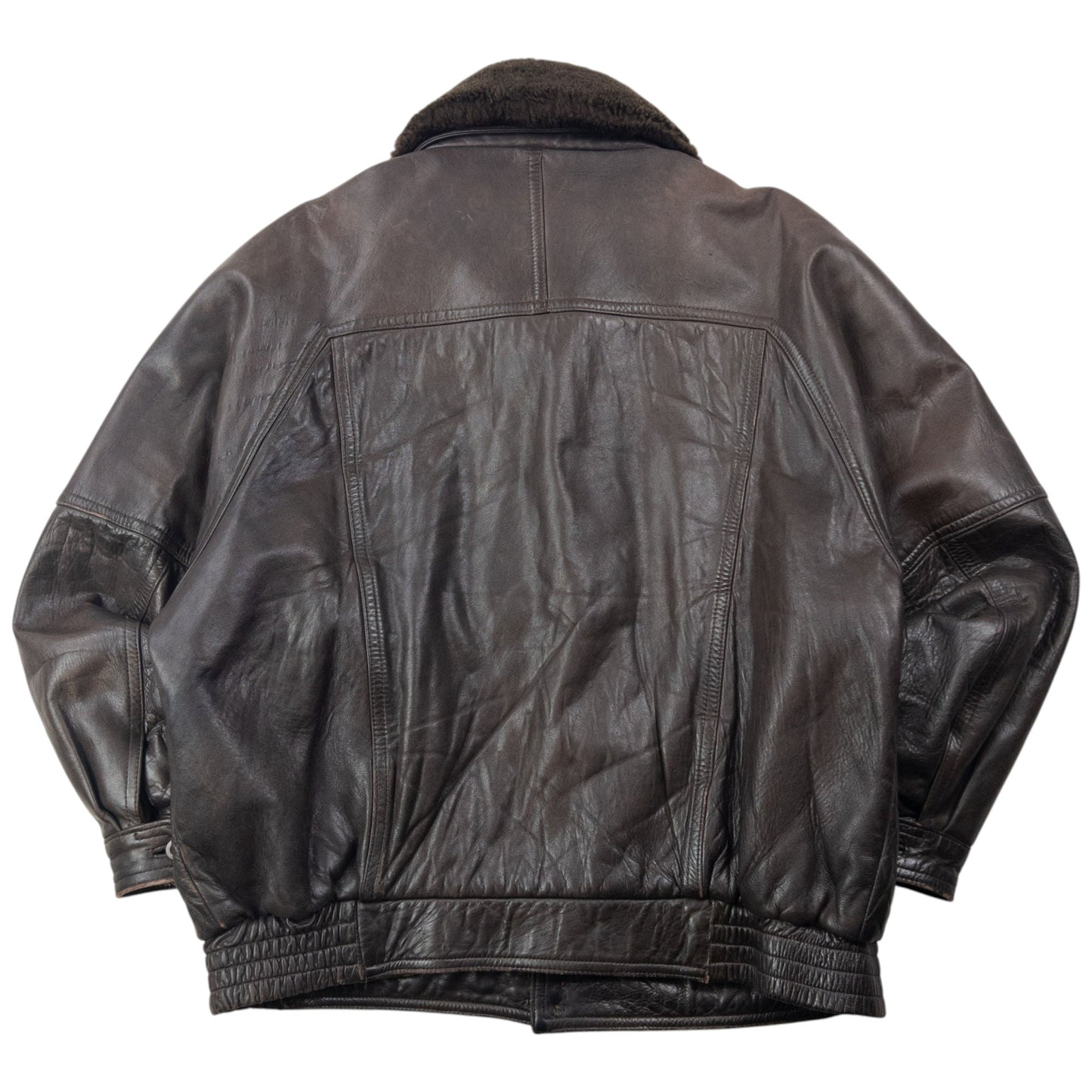 Vintage 80s Burberry Zip Up Leather Jacket Size XL | XL, Brown