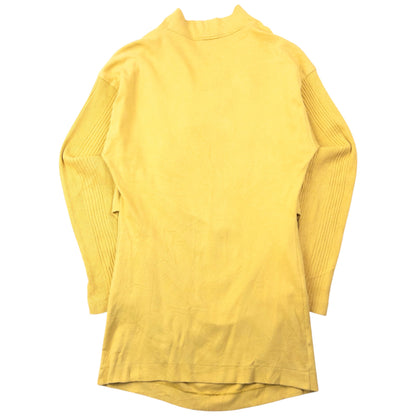 Vintage 80s Issey Miyake Button Draped Jumper Womens Size M | Medium, Yellow