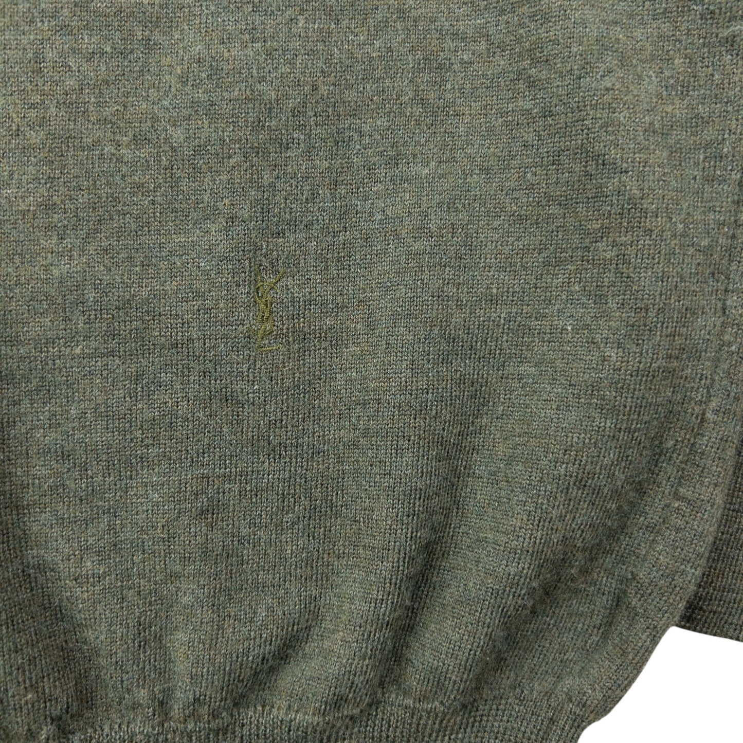 Vintage 90s YSL Yves Saint Laurent Wool Jumper Size S | Small, Green