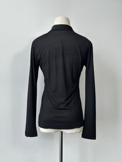 Vintage 2000s Semi Sheer Daggar Collar Top - S
