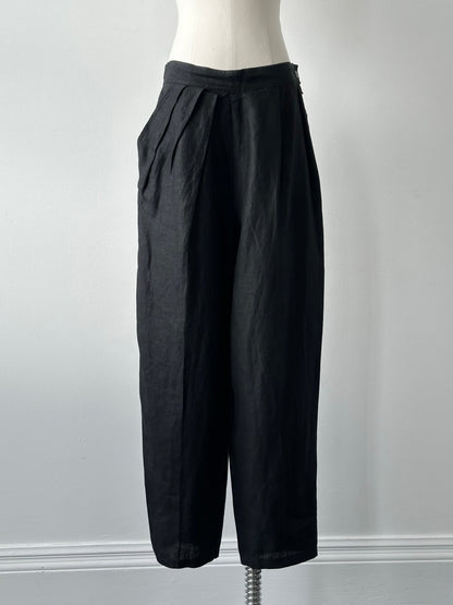 Max Mara 1990s Pure Linen Pleated Trousers - W28
