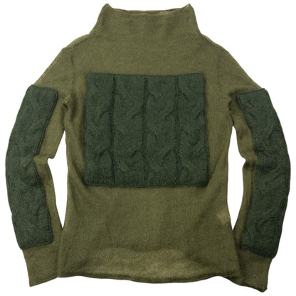 Vintage 2000s Marithe + Francois Girbaud Mock Neck Wool Jumper Womens Size M | Medium, Green