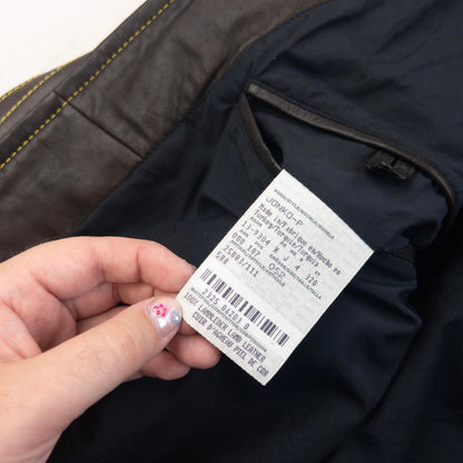 Vintage 90s Hugo Boss Contrast Stitching  Leather Jacket Size L | Large, Brown