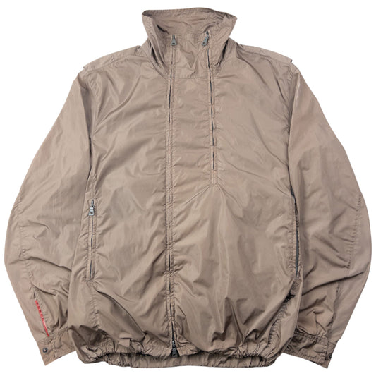Vintage 2000s Prada Sport Packable Double Zip Jacket Size M | Medium, Beige