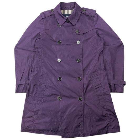 Vintage 2000s Burberry Lightweight Trench Jacket Womens Size L | Large, Purple
