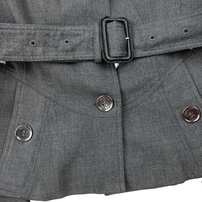 Vintage Burberry Belt Waist Jacket Womens Size S | Small, Grey