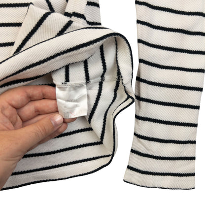 Vintage 90s Yohji Yamamoto D'Urban A.A.R Striped Long Sleeve T Shirt Womens Size M | Medium, Black