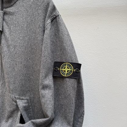 Stone Island Melange Wool Poly Jacket (L) | Large, Grey