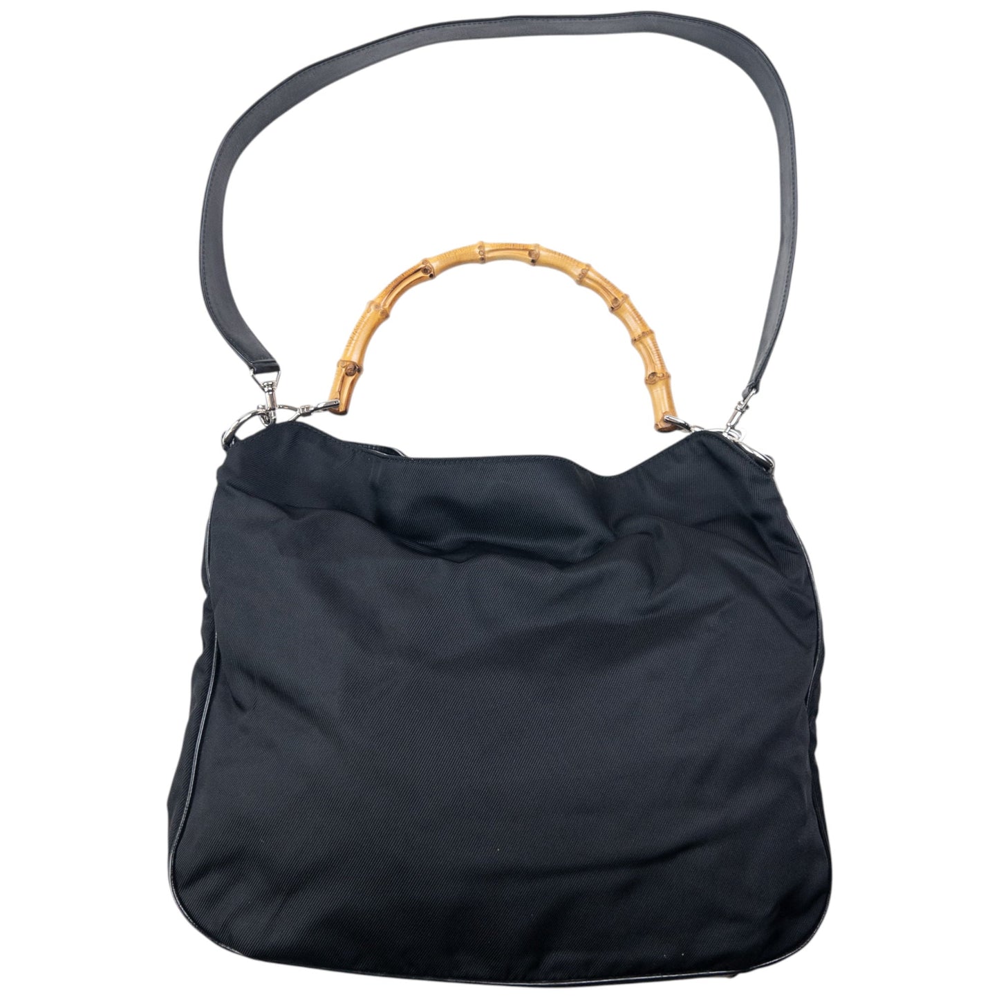 Vintage 2000s Gucci Bamboo Handle Hobo Handbag