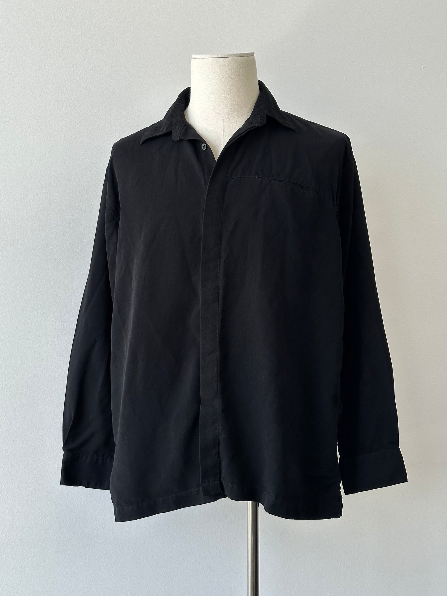 Vintage 1990s Concealed Placket Shirt - L