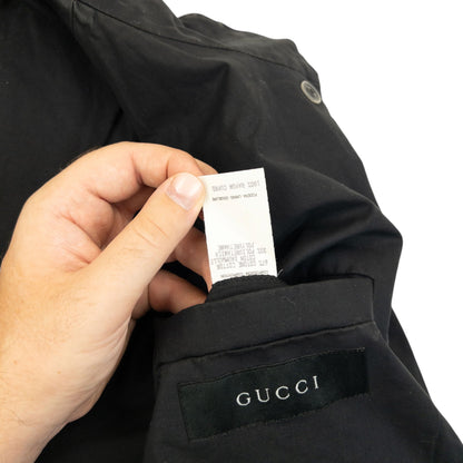 Vintage 90s Gucci By Tom Ford Zip Up Rain Jacket Womens Size L | Large, Black