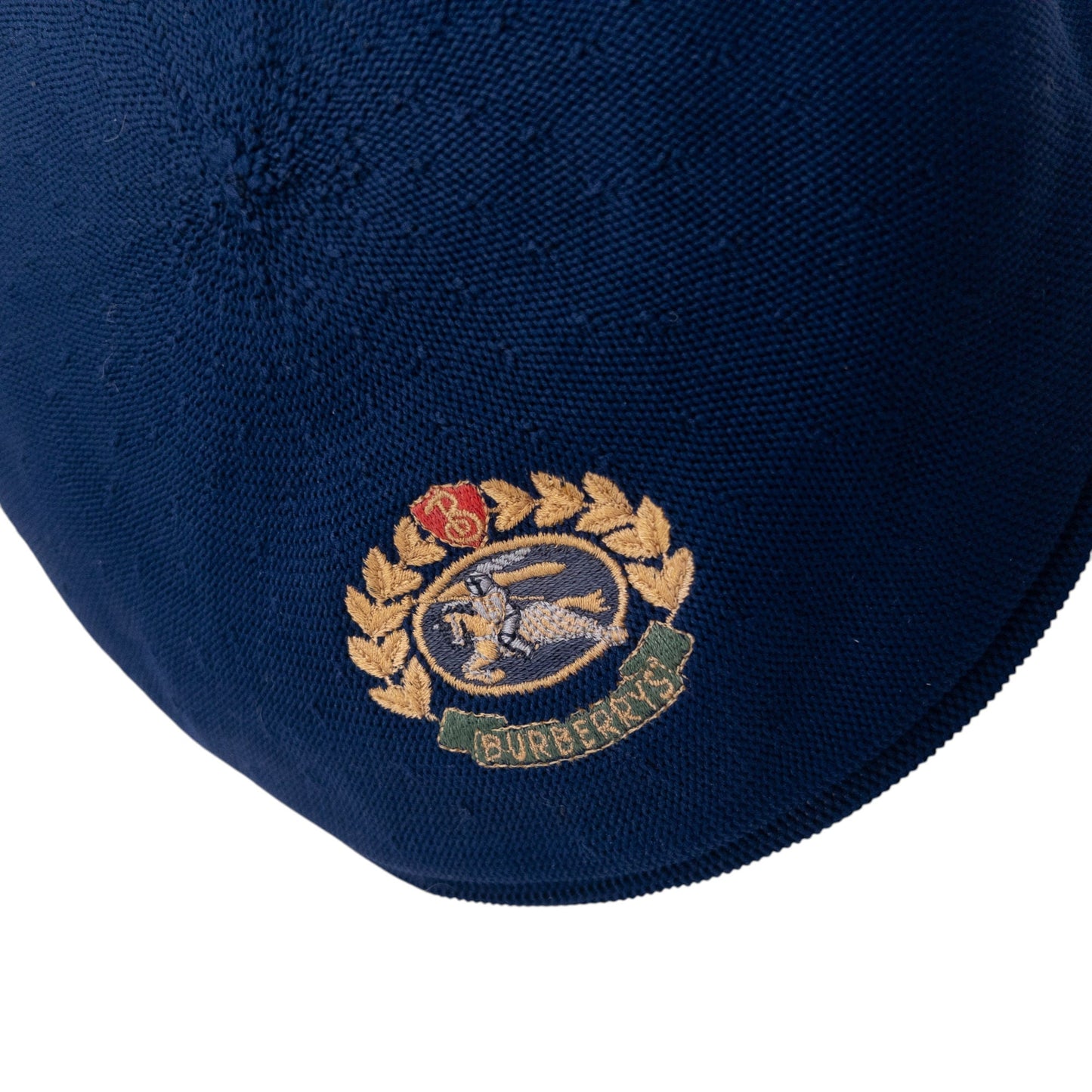 Vintage Burberry Embroidered Flat Cap Hat