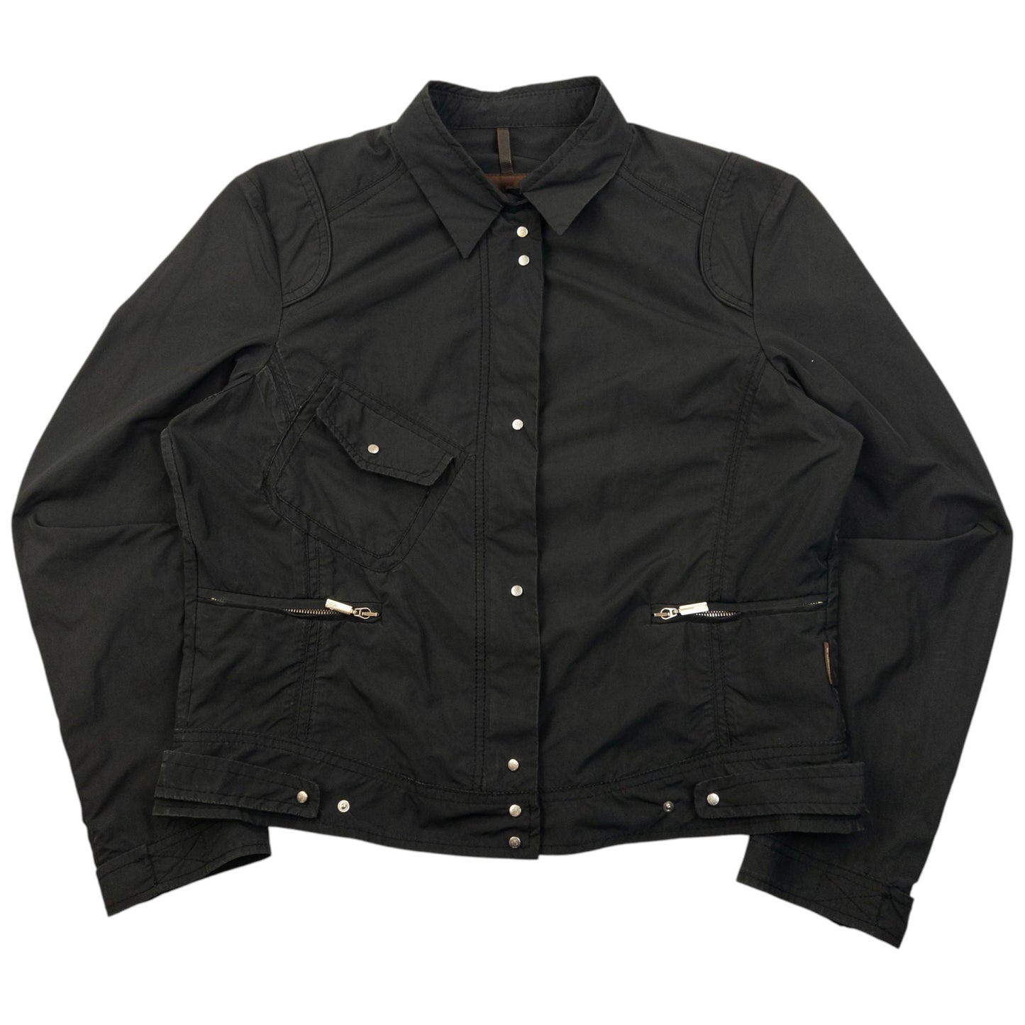 Vintage 90s Moncler Zip Up Jacket Womens Size M | Medium, Black