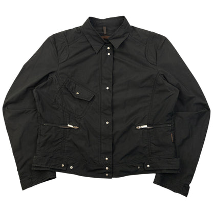 Vintage 90s Moncler Zip Up Jacket Womens Size M | Medium, Black