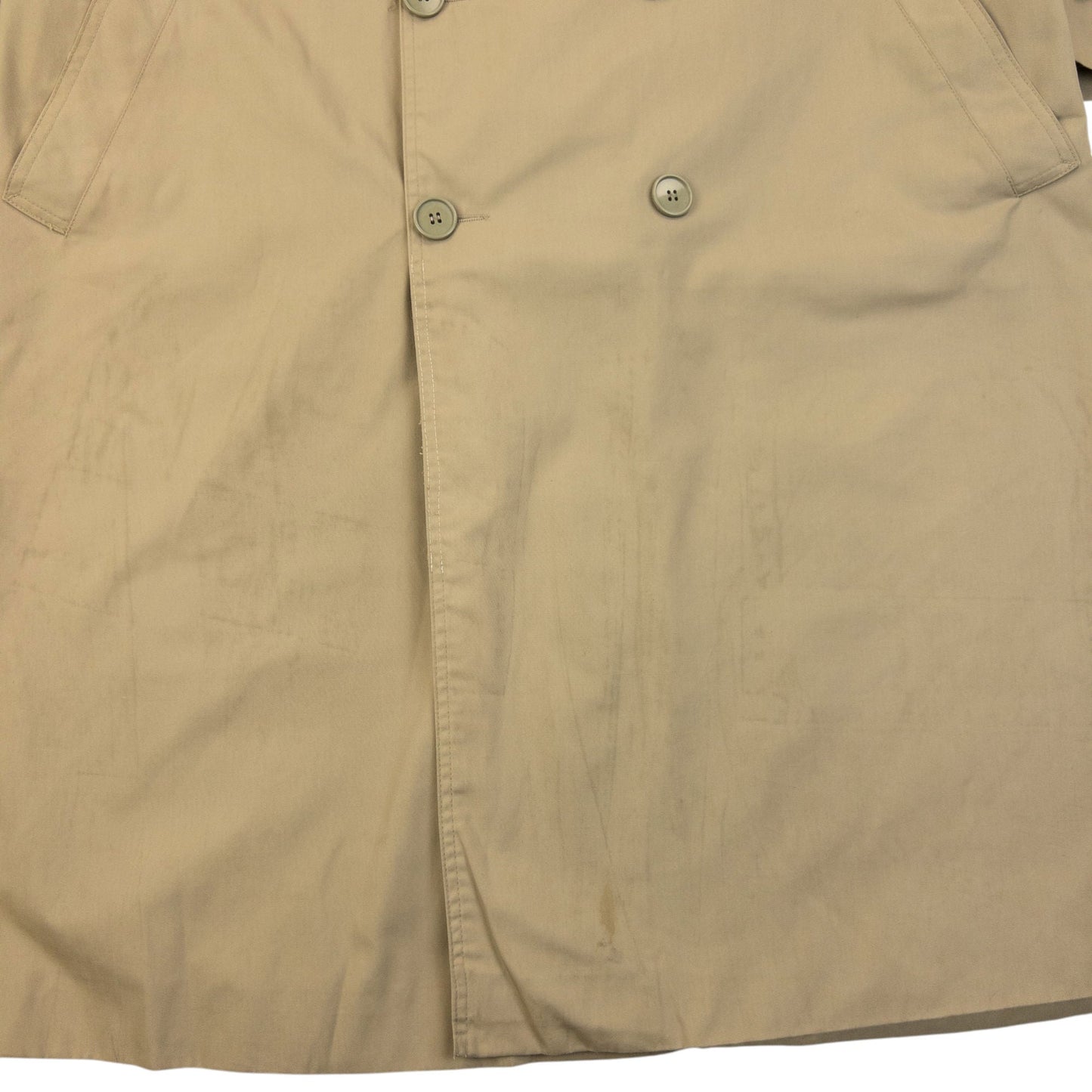 Vintage 80s YSL Yves Saint Laurent Trench Jacket Size L | Large, Beige