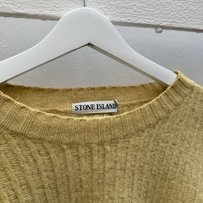 90’s Stone Island Ribbed Wool Blend Knit Jumper (M/L) | Medium, Beige