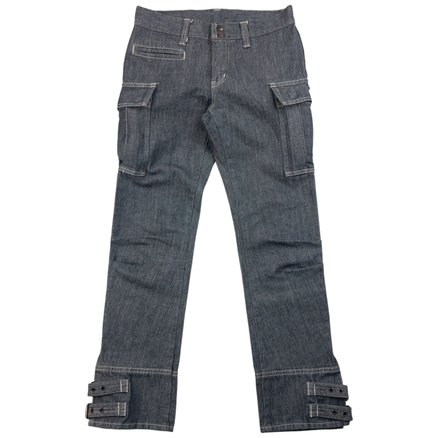 Vintage 90s Hysteric Glamour Buckle Cuff Denim Jeans Size W27 | W27, Grey