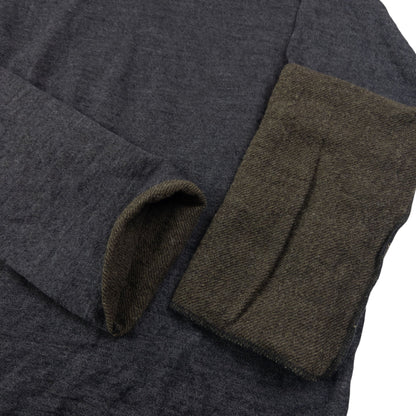 Vintage 90s Yohji Yamamoto Lightweight Roll Sleeve Jumper Size S | Small, Grey