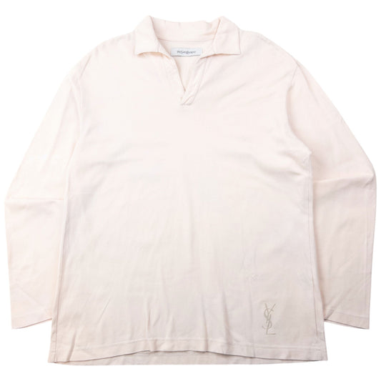Vintage 2000s YSL Yves Saint Laurent By Tom Ford Long Sleeve Polo Shirt Size M | Medium, Pink