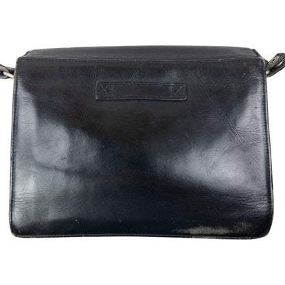 Vintage 2000s Jean Paul Gaultier Embossed Leather Crossbody Bag | O/S, Black