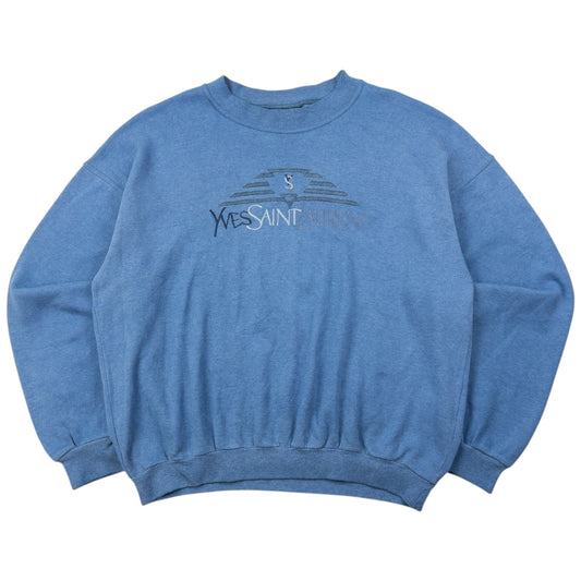 Vintage YSL Yves Saint Laurent Embroidered Sweatshirt Size S