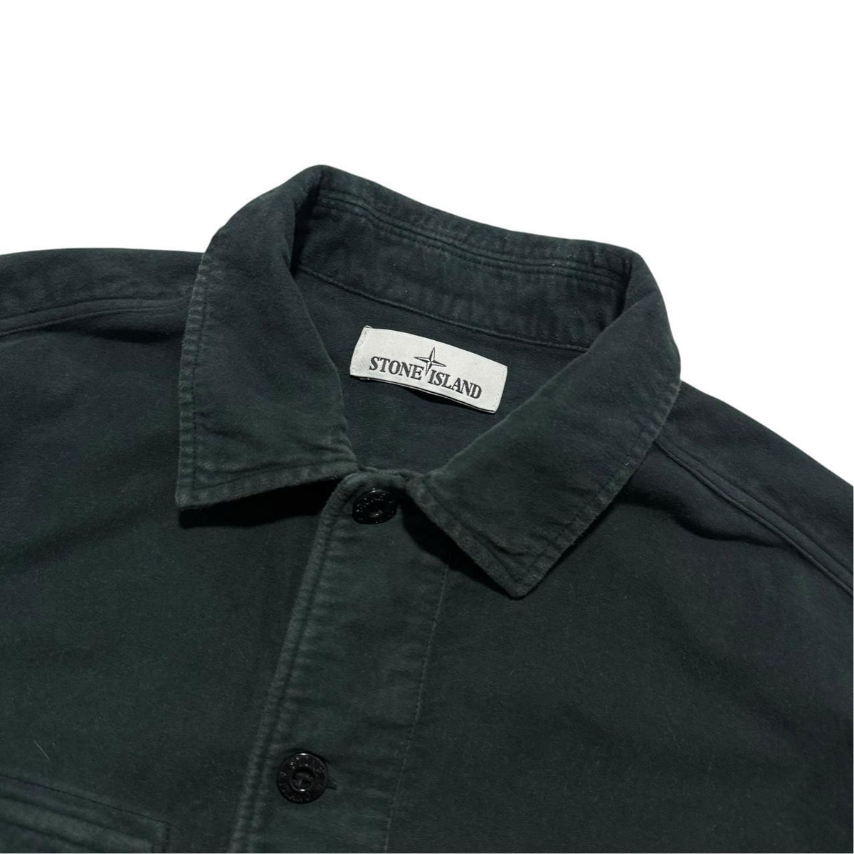 Stone Island Green Cotton Shirt | Large, Green
