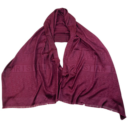 Vintage 90s Dior Monogram Cashmere Silk Scarf | O/S, Purple