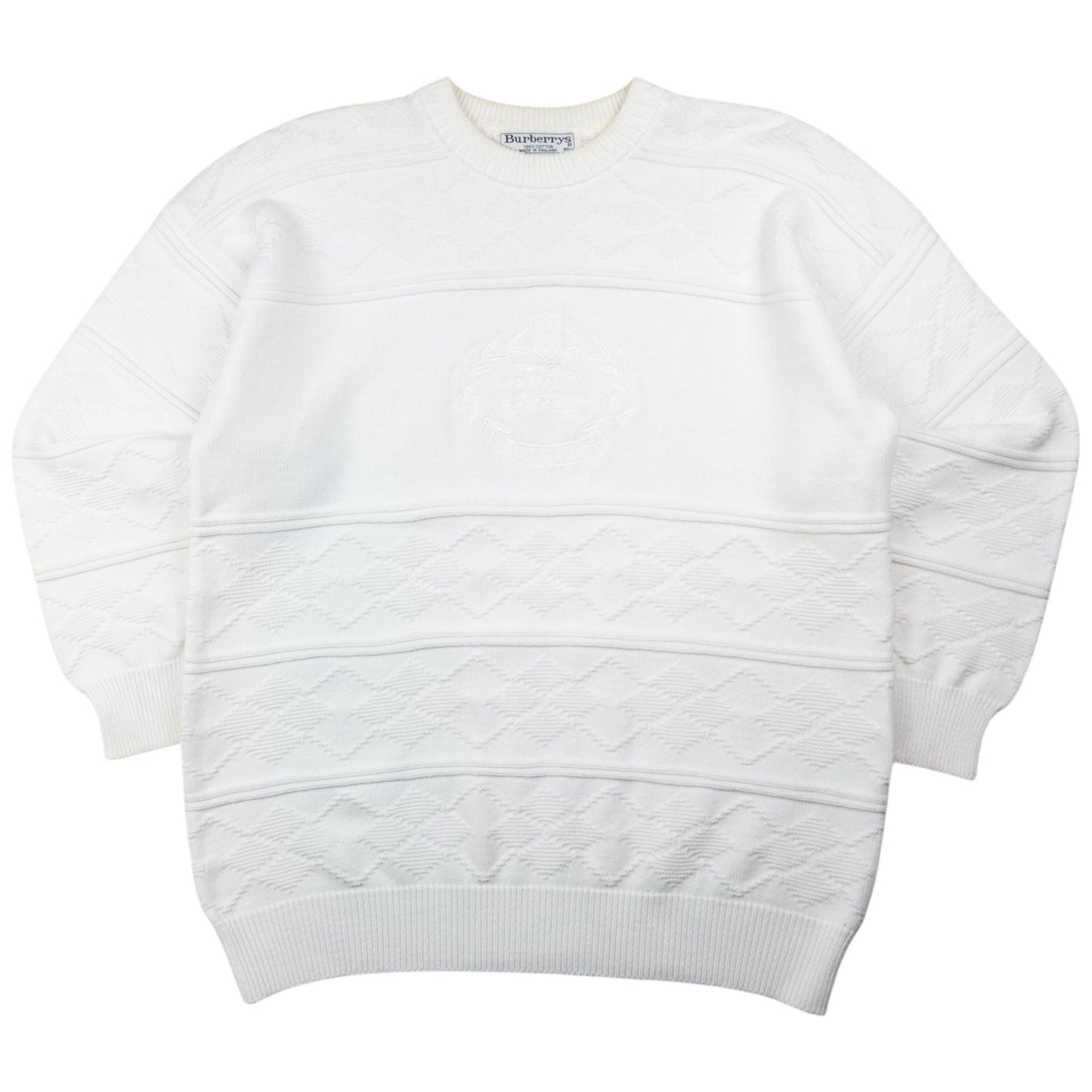 Vintage Burberry Embroidered Knit Jumper Size M