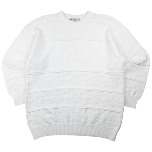 Vintage Burberry Embroidered Knit Jumper Size M