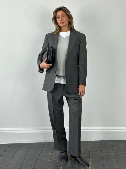 Burberry London 1990s Pure Wool Single Breasted Suit - 36S/M