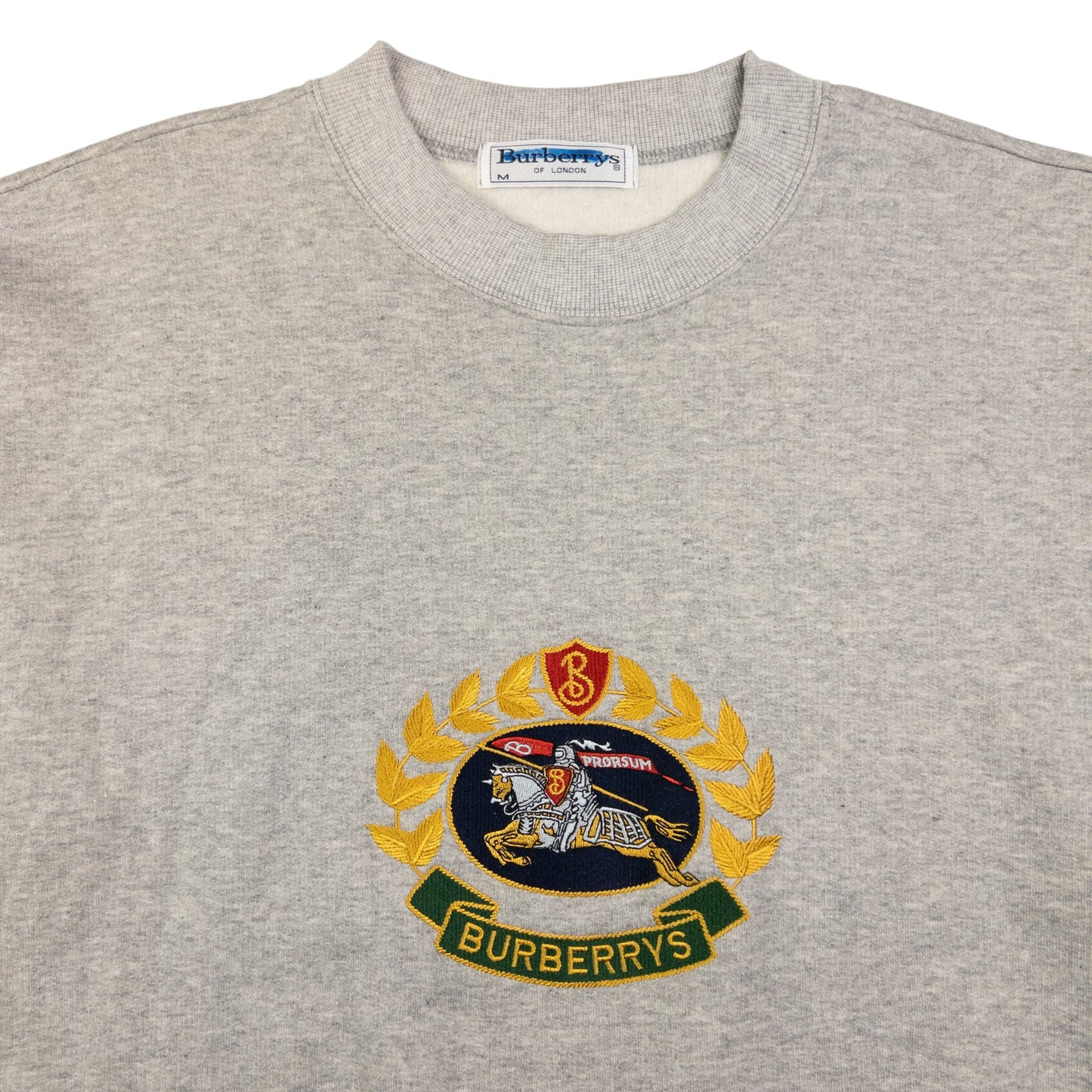 Vintage Burberry Embroidered Crest Sweatshirt Size M