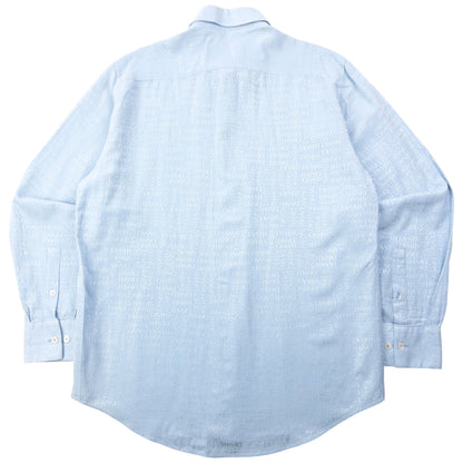 Vintage 2000s Versace Classic Monogram Long Sleeve Button Up Shirt Size M | Medium, Blue