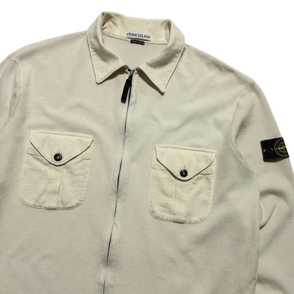 Stone Island S/S 2000 Ribbed Overshirt | XL, Off-White