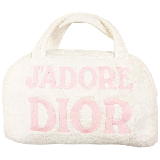 Vintage Dior J'adore Terry Cloth Handbag