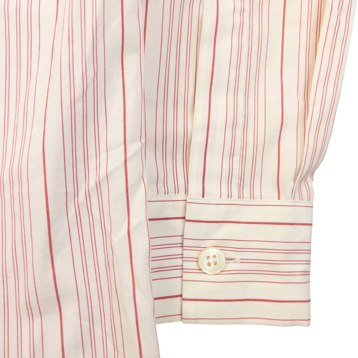 Vintage 90s Issey Miyake Striped Long Sleeve Button Up Shirt Size S | Small, Red