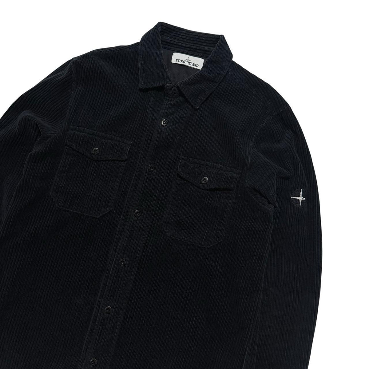 Stone Island Navy Heavy Corduroy Shirt | Medium, Navy