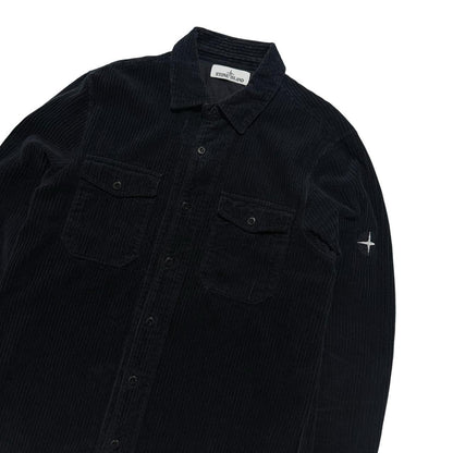 Stone Island Navy Heavy Corduroy Shirt | Medium, Navy