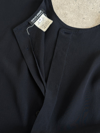 Giorgio Armani 1990s Pure Silk Button Back Shirt - M