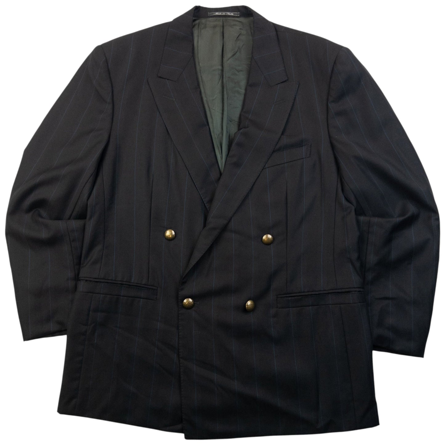 Vintage 90s Gianni Versace Couture Striped Blazer Jacket Size XL | XL, Black