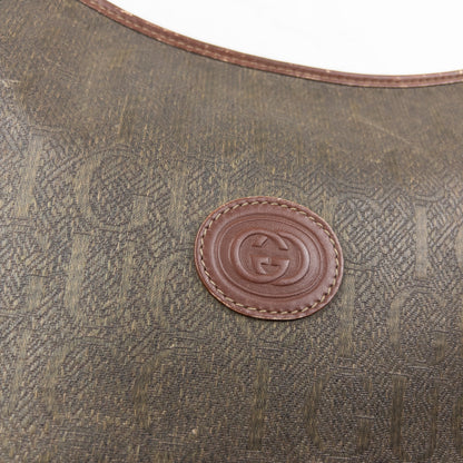 Vintage 80s Gucci Monogram Crossbody Bag | O/S, Brown