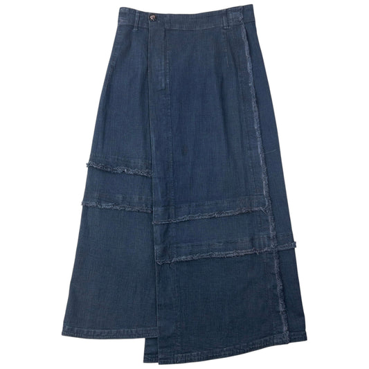 Vintage 90s Hai Sporting Gear By Issey Miyake Asymmetric Denim Skirt Womens Size W29 | W29, Navy