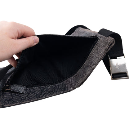 Vintage 2000s Gucci Monogram Crossbody Bag | O/S, Black